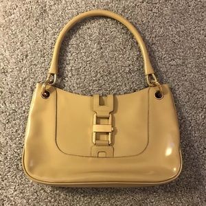 Gucci Leather Buckle Tan Small Hobo Handbag